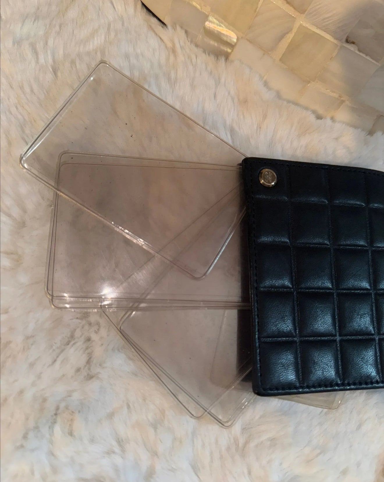 Chanel calfskin leather vintage card holder