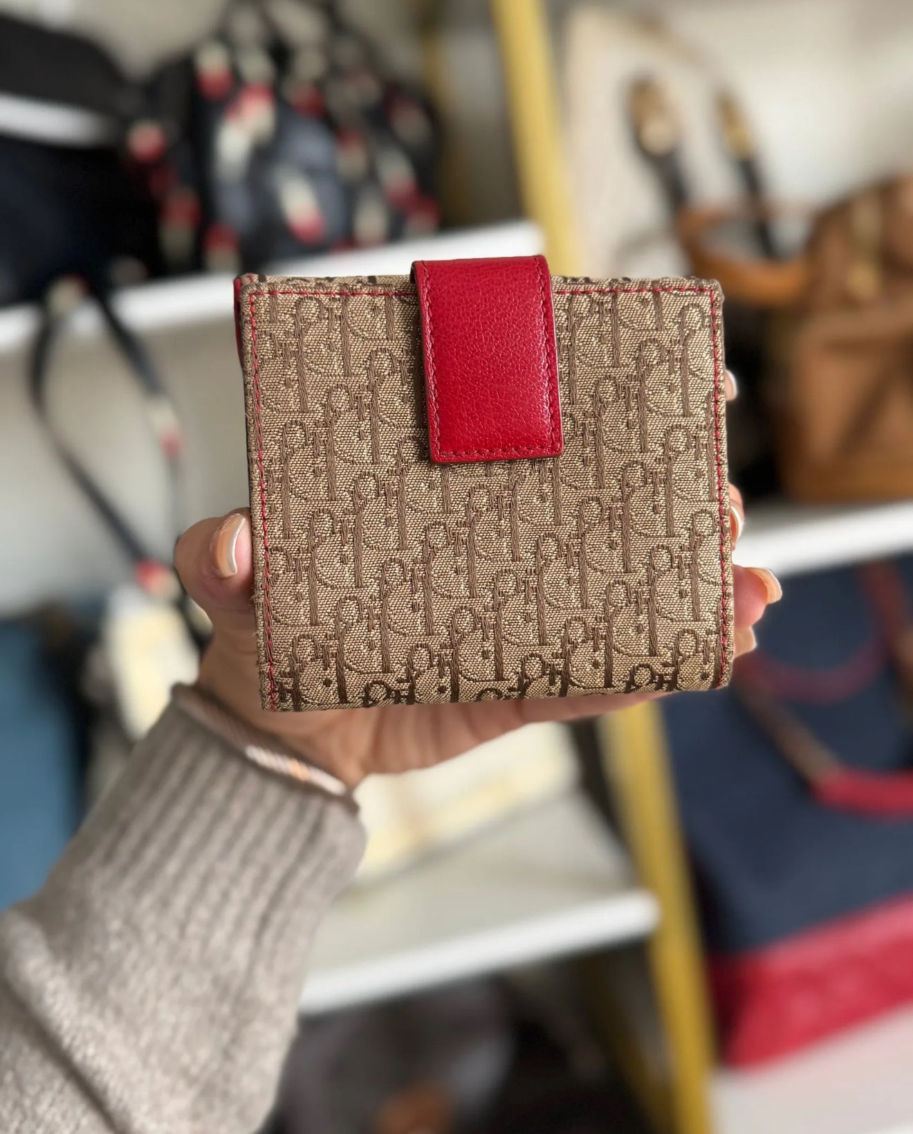 Dior Vintage Rasta saddle wallet