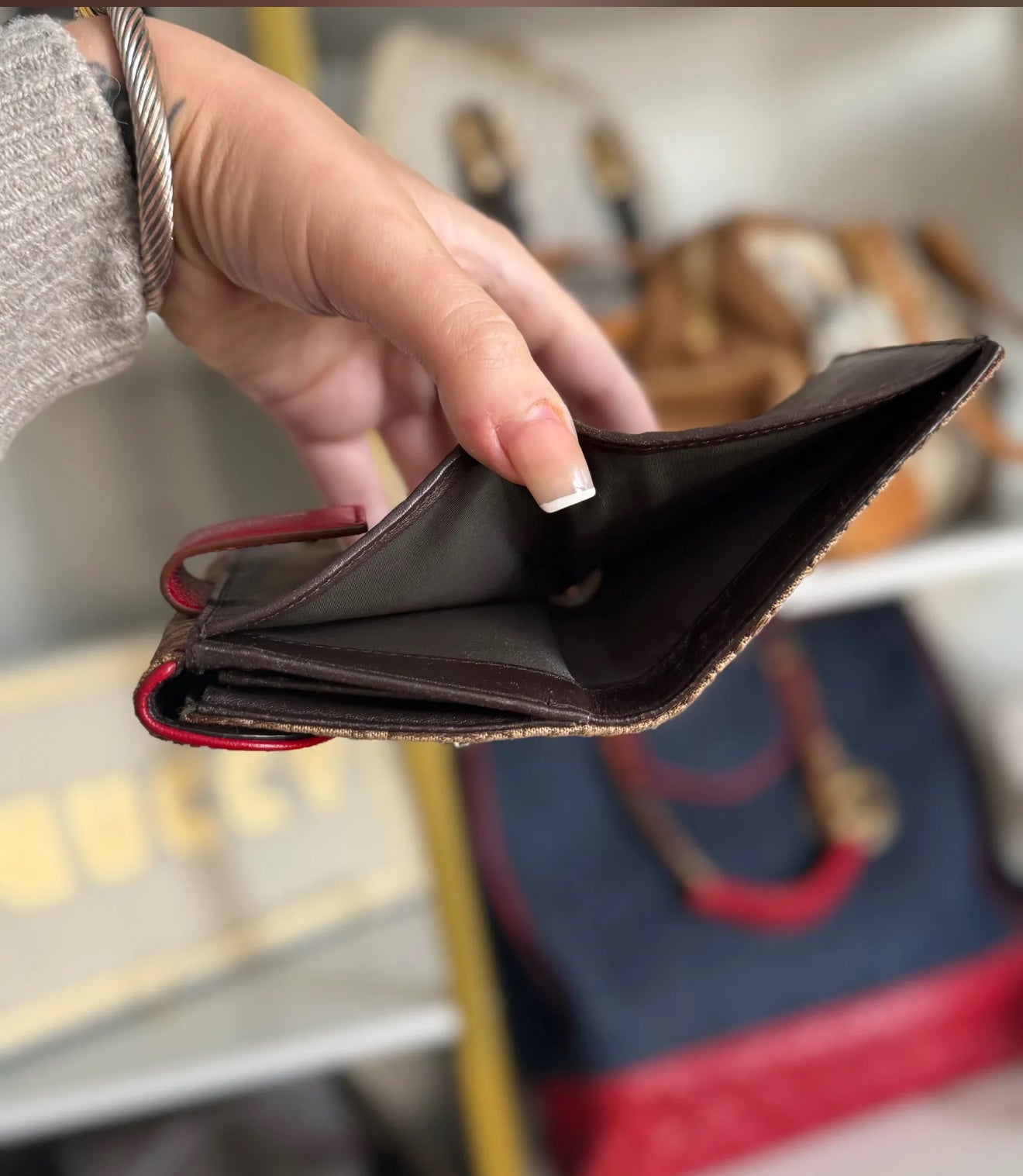 Dior Vintage Rasta saddle wallet