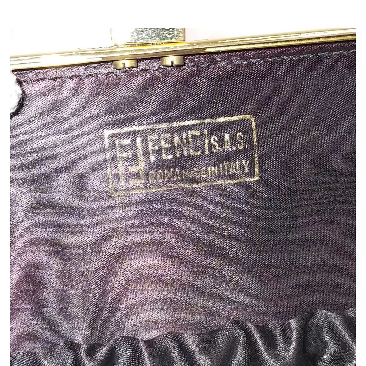 Fendi vintage couture gold clutch bag