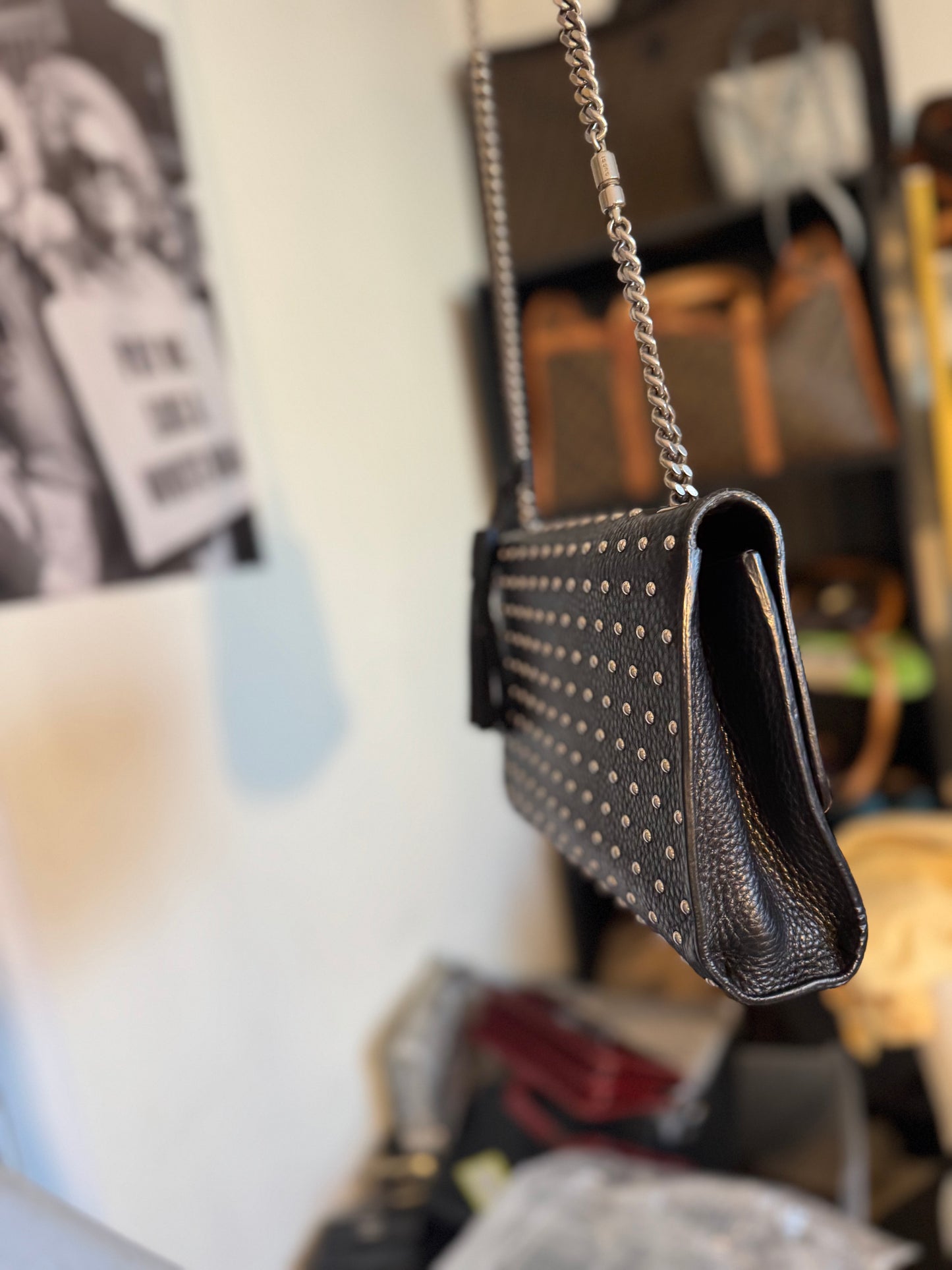 Gucci studded Calfskin Miss Bamboo bag