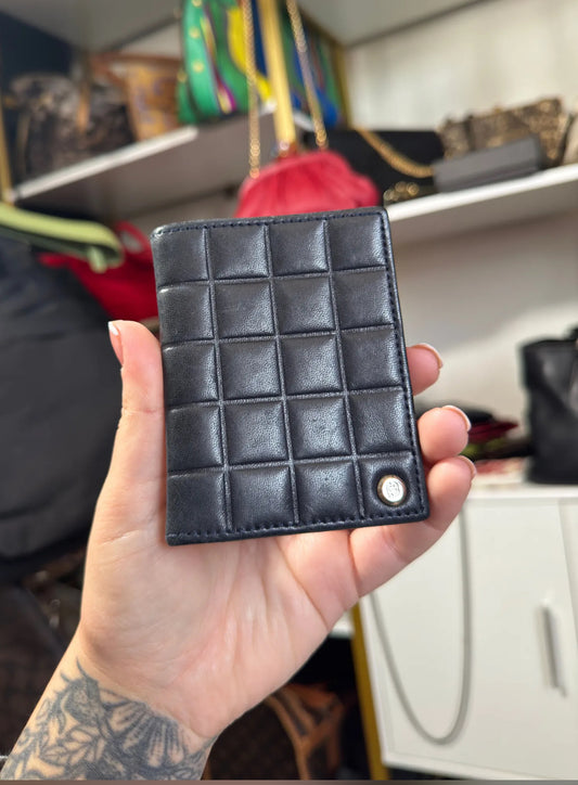 Chanel calfskin leather vintage card holder